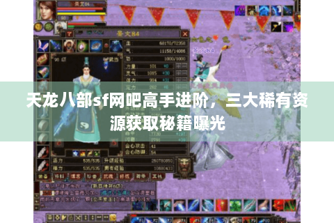 天龙八部sf网吧高手进阶，三大稀有资源获取秘籍曝光