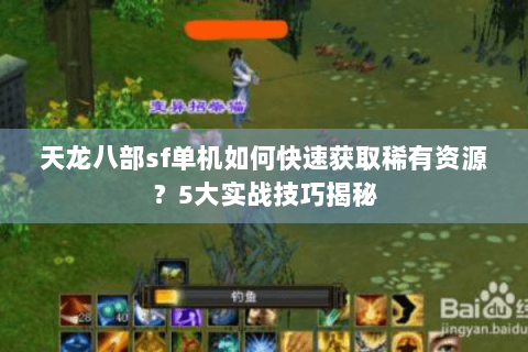 天龙八部sf单机如何快速获取稀有资源？5大实战技巧揭秘