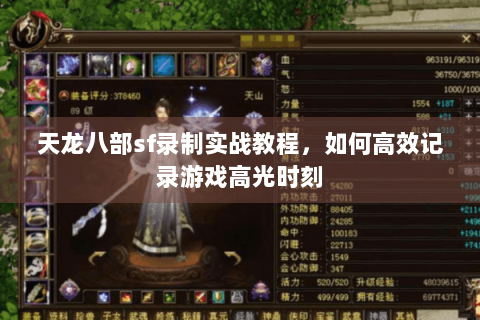 天龙八部sf录制实战教程，如何高效记录游戏高光时刻