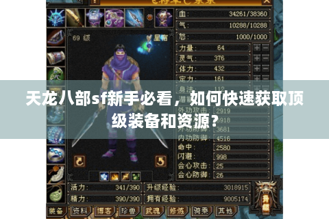 天龙八部sf新手必看，如何快速获取顶级装备和资源？