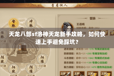 天龙八部sf洛神天龙新手攻略，如何快速上手避免踩坑？