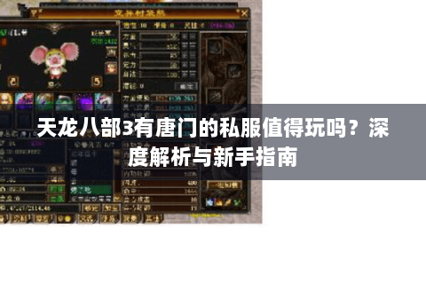 天龙八部3有唐门的私服值得玩吗?深度解析与新手指南 天龙八部3有唐门的私服值得玩吗?深度解析与新手指南