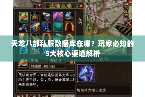 天龙八部私服数据库在哪？玩家必知的5大核心渠道解析