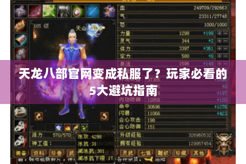 天龙八部官网变成私服了?玩家必看的5大避坑指南 天龙八部官网变成私服了?玩家必看的5大避坑指南