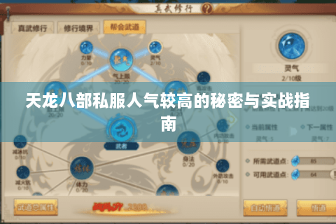 天龙八部私服人气较高的秘密与实战指南