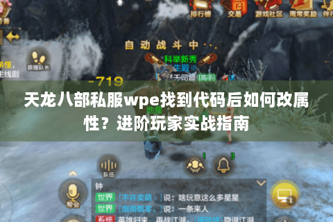 天龙八部私服wpe找到代码后如何改属性？进阶玩家实战指南