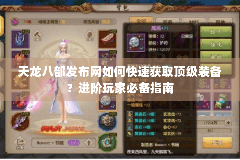 天龙八部发布网如何快速获取顶级装备？进阶玩家必备指南