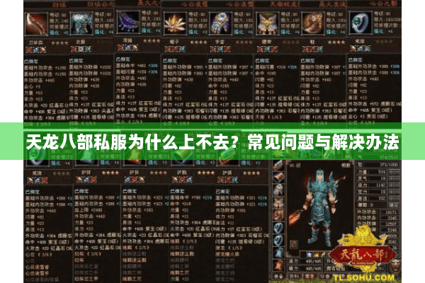天龙八部私服为什么上不去？常见问题与解决办法