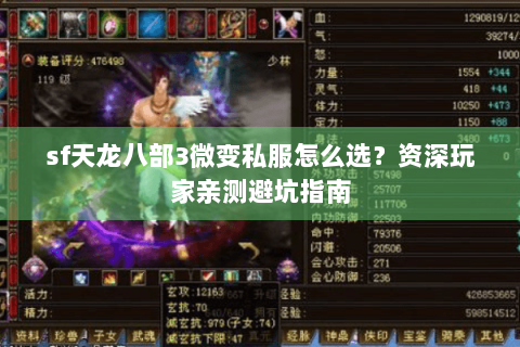 sf天龙八部3微变私服怎么选？资深玩家亲测避坑指南