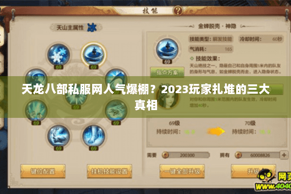 天龙八部私服网人气爆棚？2023玩家扎堆的三大真相