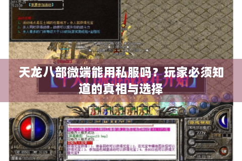 天龙八部微端能用私服吗？玩家必须知道的真相与选择