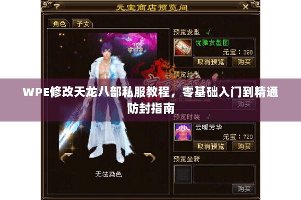 WPE修改天龙八部私服教程，零基础入门到精通防封指南
