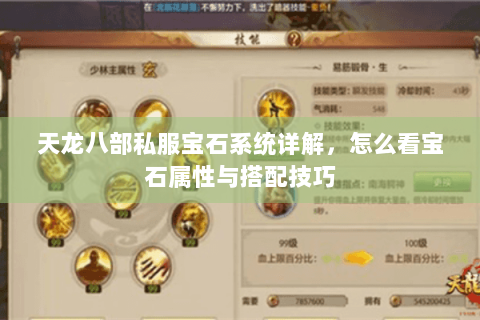 天龙八部私服宝石系统详解,怎么看宝石属性与搭配技巧 天龙八部私服宝石系统详解,怎么看宝石属性与搭配技巧