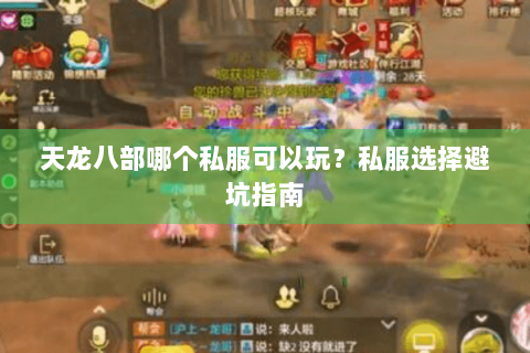 天龙八部哪个私服可以玩？私服选择避坑指南