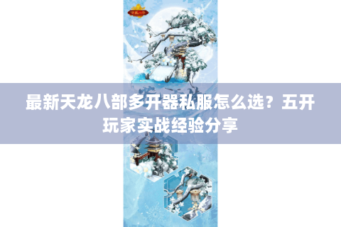 最新天龙八部多开器私服怎么选？五开玩家实战经验分享