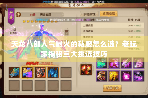天龙八部人气最火的私服怎么选?老玩家揭秘三大挑选技巧 天龙八部人气最火的私服怎么选?老玩家揭秘三大挑选技巧