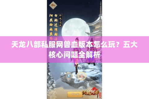 天龙八部私服网兽血版本怎么玩？五大核心问题全解析