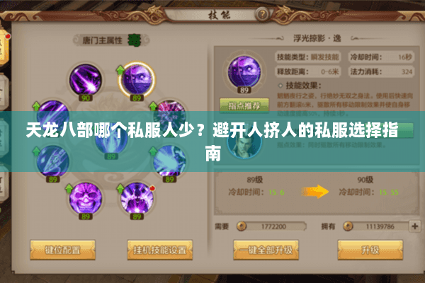 天龙八部哪个私服人少?避开人挤人的私服选择指南 天龙八部哪个私服人少?避开人挤人的私服选择指南