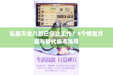 私服天龙八部已停止工作?5个修复方案与替代版本推荐 私服天龙八部已停止工作?5个修复方案与替代版本推荐