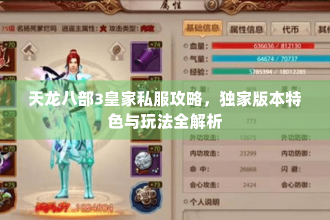 天龙八部3皇家私服攻略，独家版本特色与玩法全解析