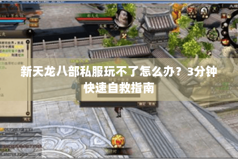 新天龙八部私服玩不了怎么办？3分钟快速自救指南