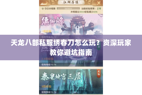 天龙八部私服绣春刀怎么玩?资深玩家教你避坑指南 天龙八部私服绣春刀怎么玩?资深玩家教你避坑指南