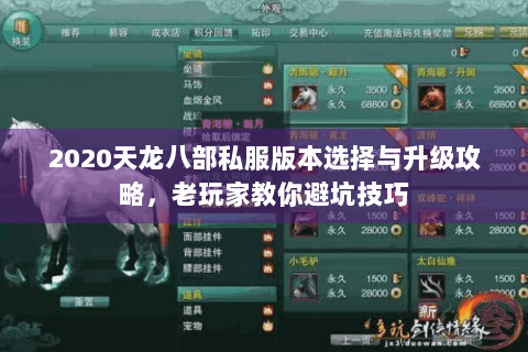 2020天龙八部私服版本选择与升级攻略，老玩家教你避坑技巧