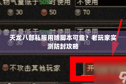 天龙八部私服用啥脚本可靠?老玩家实测防封攻略 天龙八部私服用啥脚本可靠?老玩家实测防封攻略