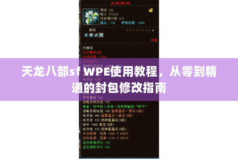 天龙八部sf WPE使用教程，从零到精通的封包修改指南