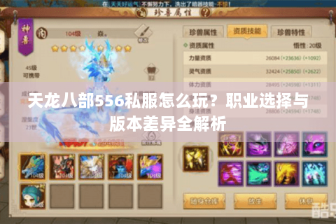 天龙八部556私服怎么玩?职业选择与版本差异全解析 天龙八部556私服怎么玩?职业选择与版本差异全解析