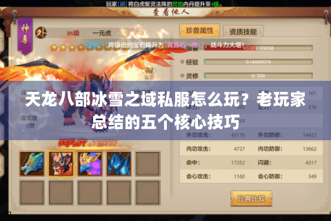 天龙八部冰雪之域私服怎么玩？老玩家总结的五个核心技巧