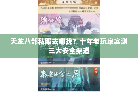 天龙八部私服去哪找？十年老玩家实测三大安全渠道