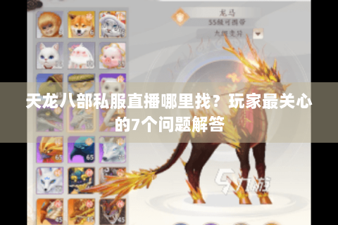 天龙八部私服直播哪里找？玩家最关心的7个问题解答