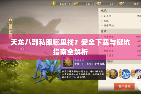 天龙八部私服哪里找?安全下载与避坑指南全解析 天龙八部私服哪里找?安全下载与避坑指南全解析