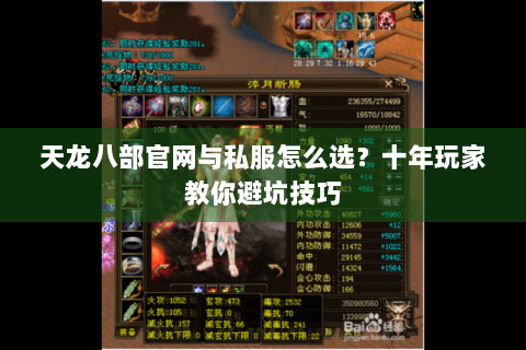 天龙八部官网与私服怎么选？十年玩家教你避坑技巧