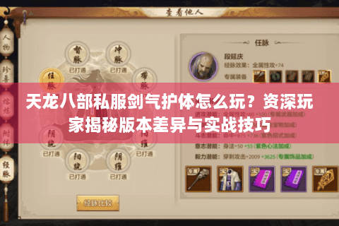 天龙八部私服剑气护体怎么玩？资深玩家揭秘版本差异与实战技巧