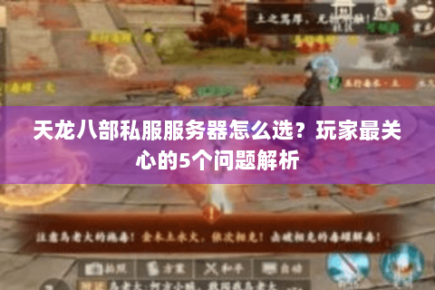 天龙八部私服服务器怎么选?玩家最关心的5个问题解析 天龙八部私服服务器怎么选?玩家最关心的5个问题解析