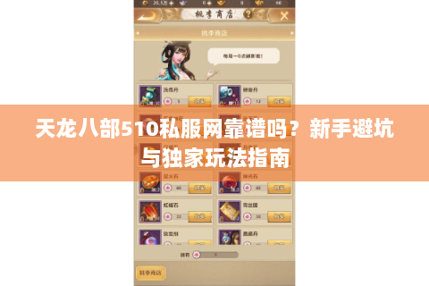 天龙八部510私服网靠谱吗？新手避坑与独家玩法指南