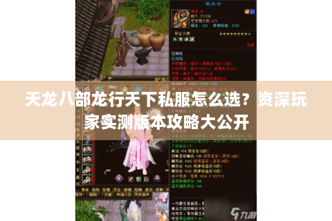 天龙八部龙行天下私服怎么选?资深玩家实测版本攻略大公开 天龙八部龙行天下私服怎么选?资深玩家实测版本攻略大公开