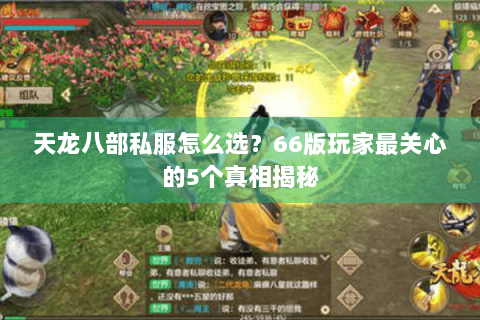 天龙八部私服怎么选？66版玩家最关心的5个真相揭秘