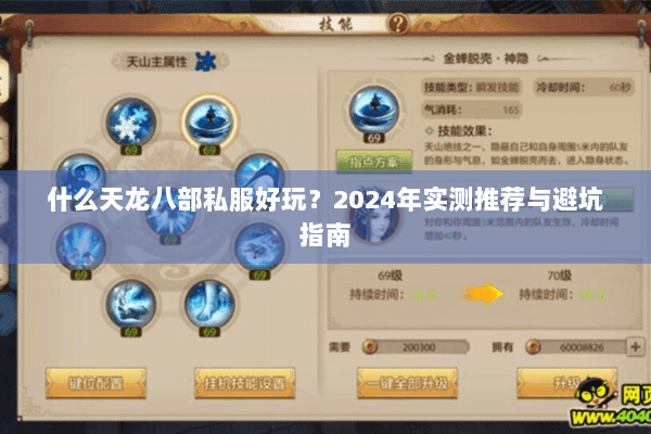 什么天龙八部私服好玩？2024年实测推荐与避坑指南