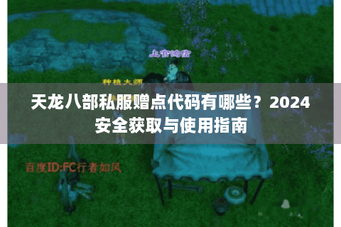 天龙八部私服赠点代码有哪些？2024安全获取与使用指南