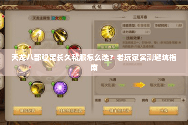 天龙八部稳定长久私服怎么选？老玩家实测避坑指南