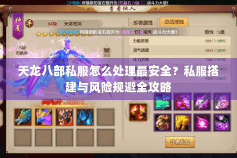 天龙八部私服怎么处理最安全？私服搭建与风险规避全攻略