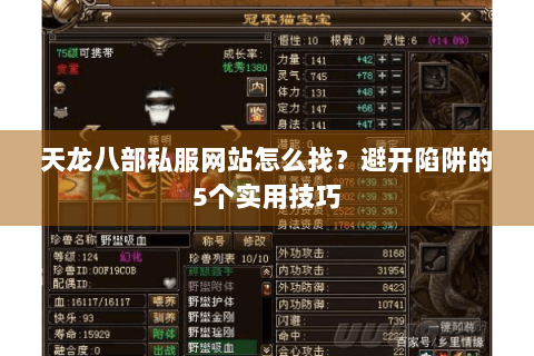 天龙八部私服网站怎么找？避开陷阱的5个实用技巧