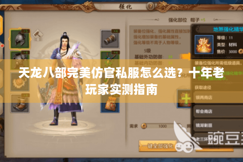 天龙八部完美仿官私服怎么选？十年老玩家实测指南