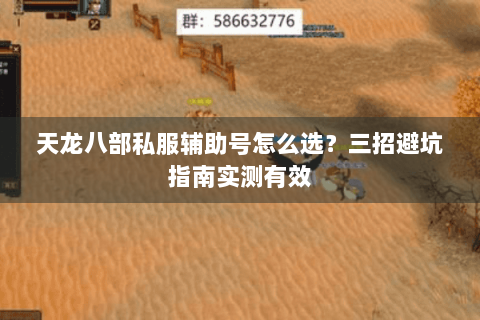 天龙八部私服辅助号怎么选？三招避坑指南实测有效