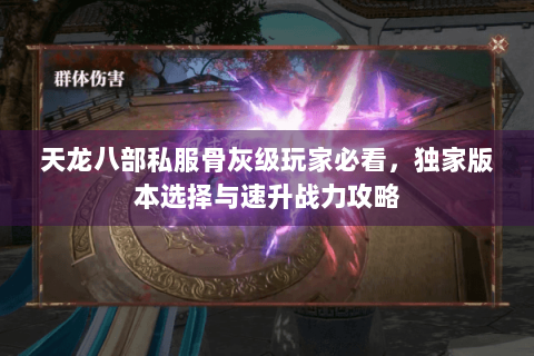 天龙八部私服骨灰级玩家必看,独家版本选择与速升战力攻略 天龙八部私服骨灰级玩家必看,独家版本选择与速升战力攻略