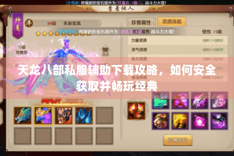 天龙八部私服辅助下载攻略,如何安全获取并畅玩经典 天龙八部私服辅助下载攻略,如何安全获取并畅玩经典