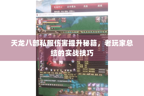 天龙八部私服伤害提升秘籍，老玩家总结的实战技巧
